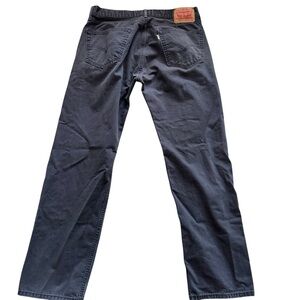 Levi's 505 Mens 36x32 Jeans Regular Fit Straight Leg Dark Gray White Tab